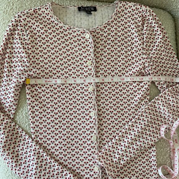 J.Crew pointelle cardigan in ditsy floral size XXS - Picture 7 of 8